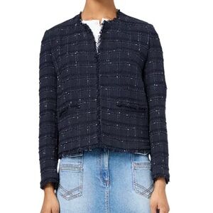 Women's Navy Tweed Jacket